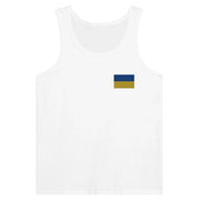 Débardeur drapeau ukraine broderie tissu léger doux