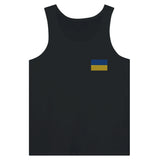 Débardeur drapeau ukraine broderie tissu léger doux
