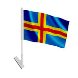 Drapeau adhésif åland polyester souple facile à coller