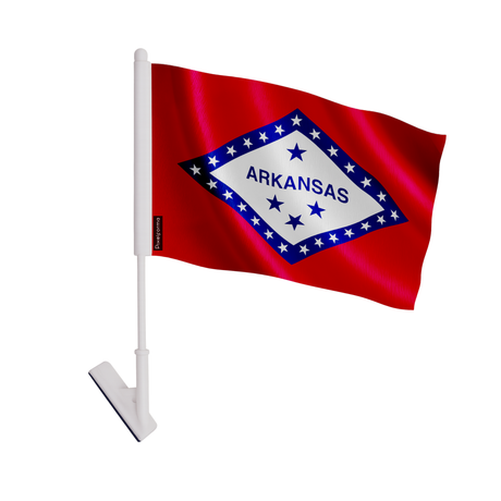 Drapeau adhésif arkansas en polyester - pixelforma