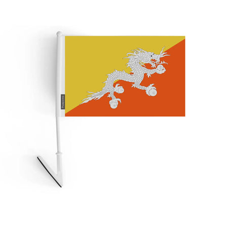 Drapeau adhésif bhoutan en polyester - pixelforma