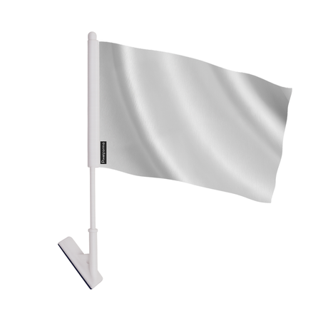 Drapeau adhésif blanc en polyester - pixelforma