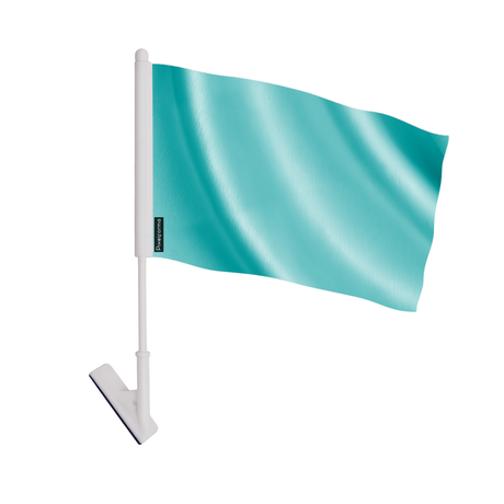 Drapeau adhésif bleu turquoise clair en polyester - pixelforma