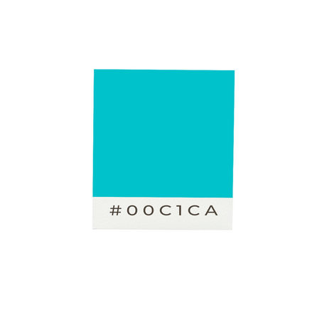 Drapeau adhésif bleu turquoise en polyester - pixelforma