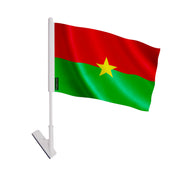 Drapeau adhésif burkina faso polyester souple facile à coller