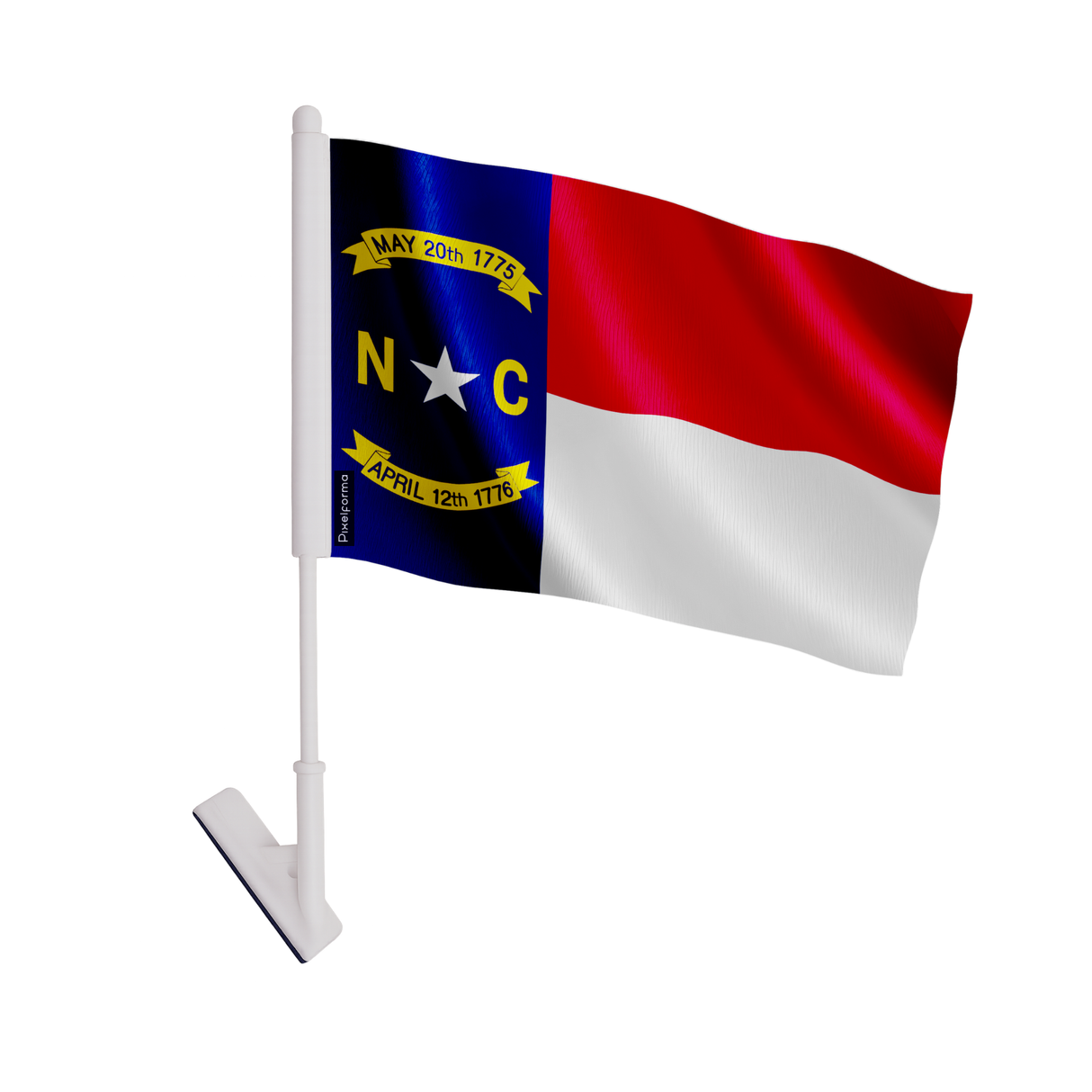 Drapeau adhésif caroline du nord en polyester - pixelforma