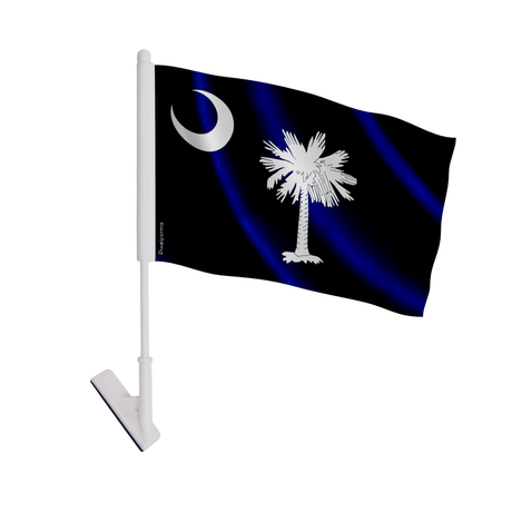 Drapeau adhésif caroline du sud en polyester - pixelforma