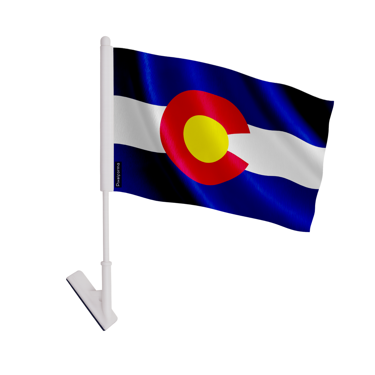Drapeau adhésif colorado en polyester - pixelforma