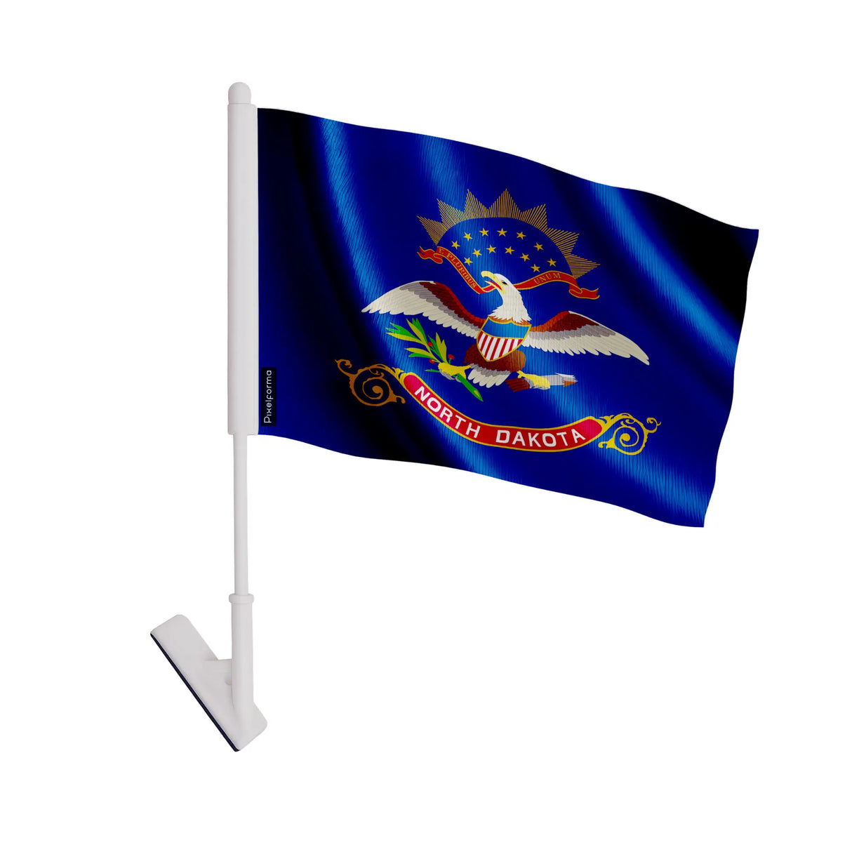 Drapeau adhésif dakota du nord polyester souple à coller