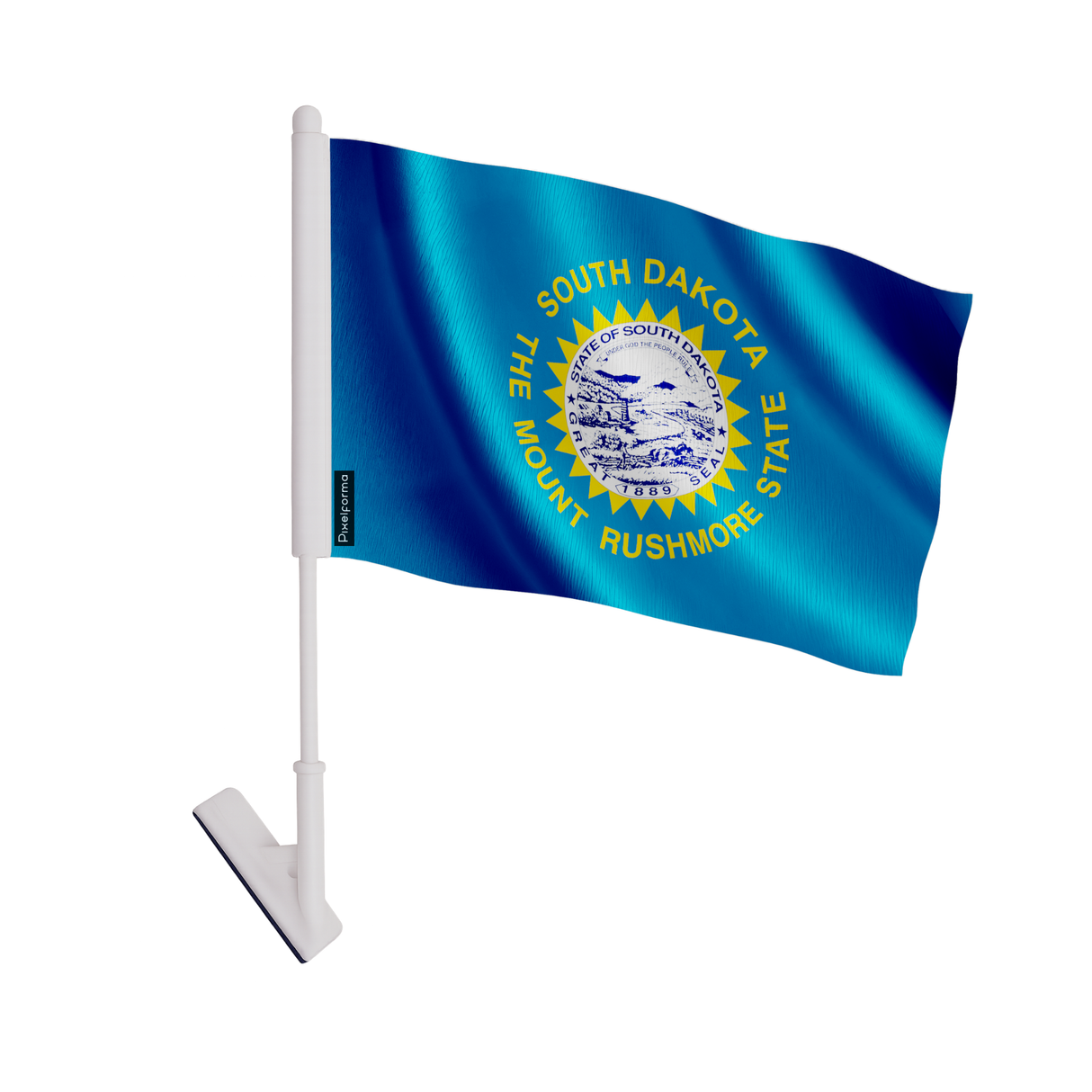Drapeau adhésif dakota du sud en polyester - pixelforma