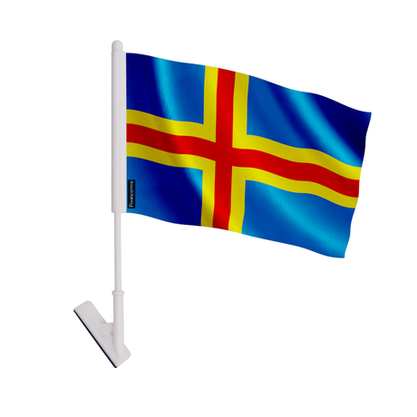 Drapeau adhésif d’åland en polyester - pixelforma