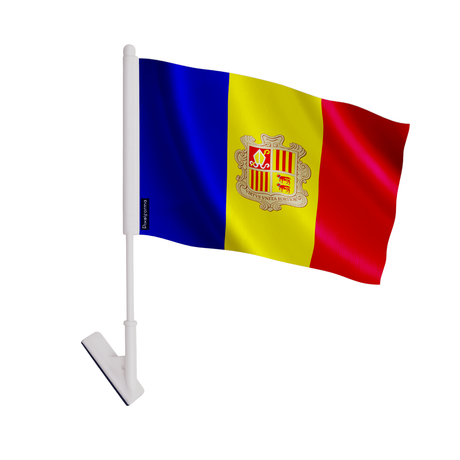 Drapeau adhésif d’andorre en polyester - pixelforma