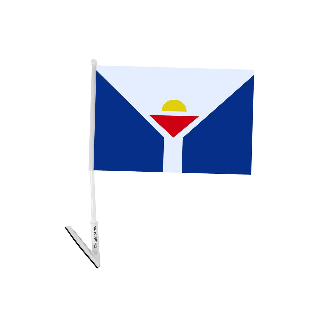 Drapeau adhésif de Saint-Martin (Antilles françaises) - Pixelforma