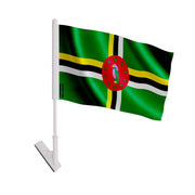 Drapeau adhésif dominique polyester souple facile à coller
