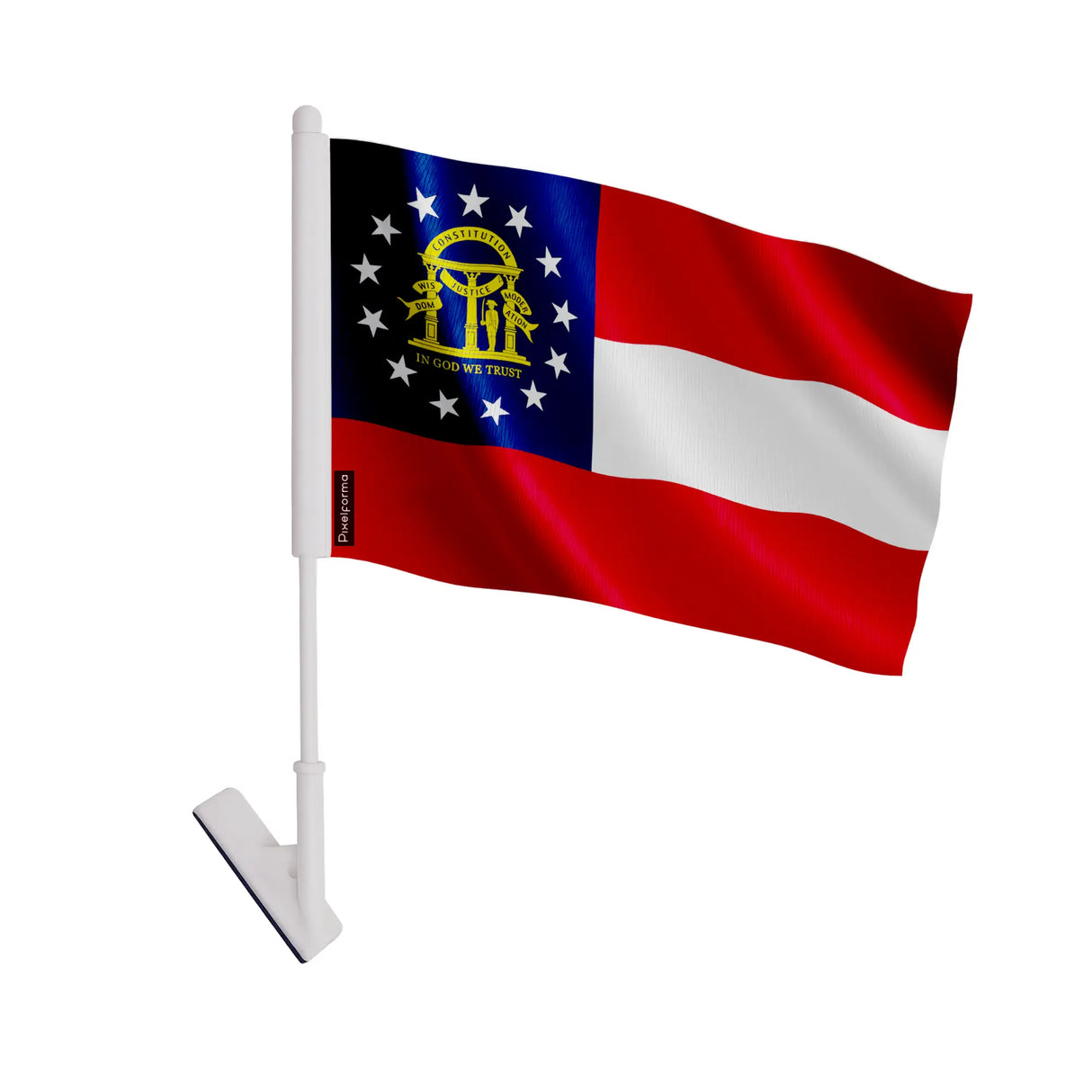 Drapeau adhésif géorgie en polyester souple facile à coller