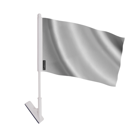 Drapeau adhésif gris en polyester - pixelforma