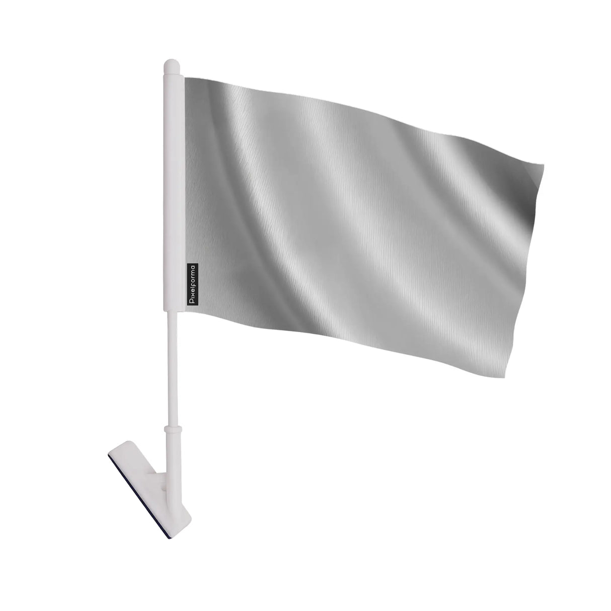 Drapeau adhésif gris en polyester souple facile à coller