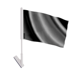 Drapeau adhésif gris noir en polyester - pixelforma