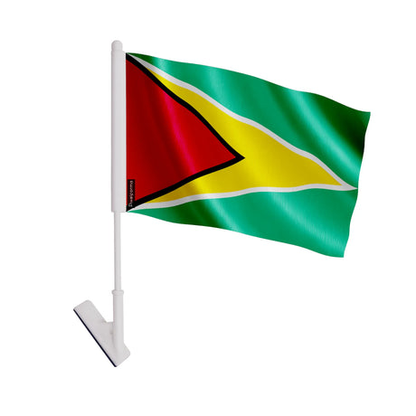 Drapeau adhésif guyana polyester souple facile à coller