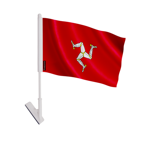 Drapeau adhésif île de man en polyester - pixelforma
