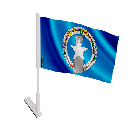 Drapeau adhésif îles mariannes du nord en polyester - pixelforma