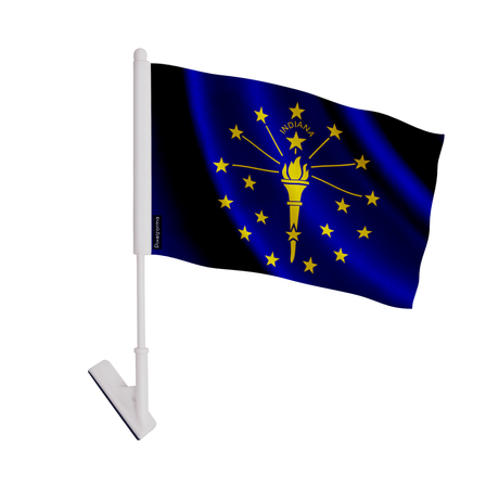Drapeau adhésif indiana en polyester - pixelforma