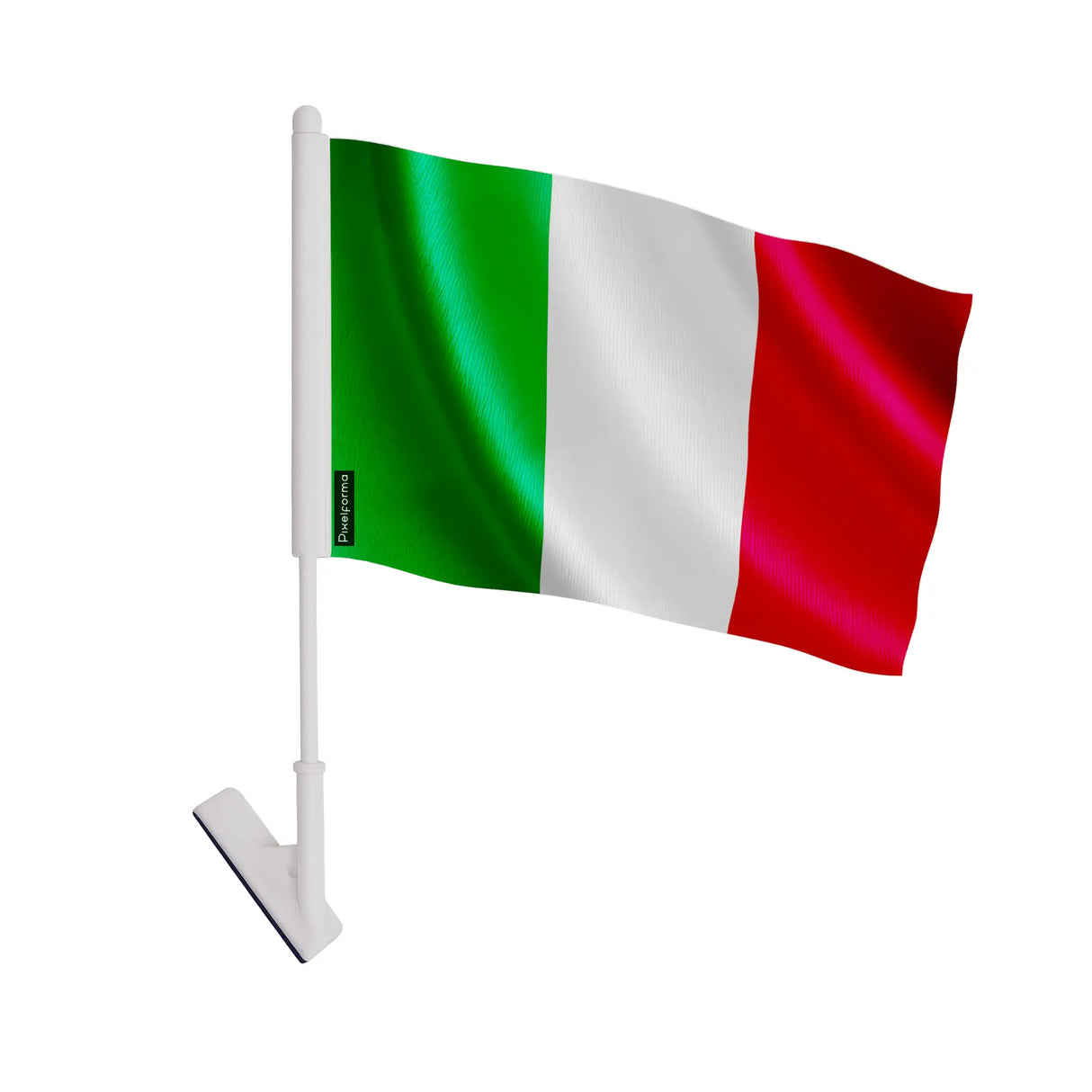 Drapeau adhésif italie polyester souple facile à coller
