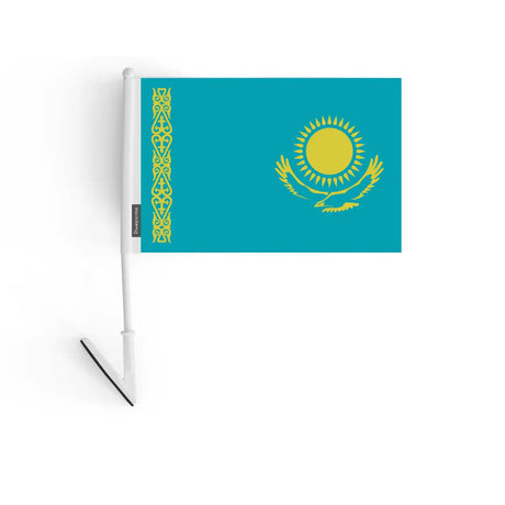 Drapeau adhésif Kazakhstan officiel en Polyester - Pixelforma 