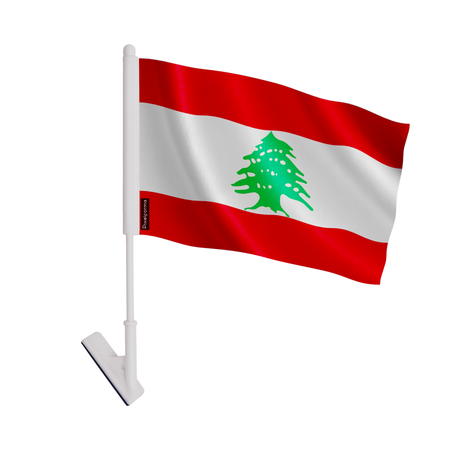 Drapeau adhésif liban en polyester - pixelforma