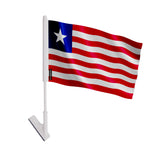 Drapeau adhésif liberia polyester souple facile à poser