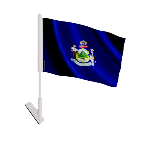 Drapeau adhésif maine en polyester - pixelforma