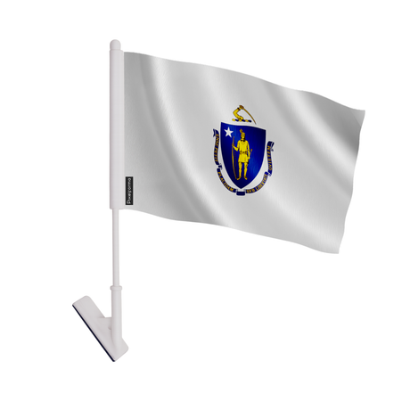 Drapeau adhésif massachusetts en polyester - pixelforma