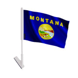 Drapeau adhésif montana polyester souple facile à coller