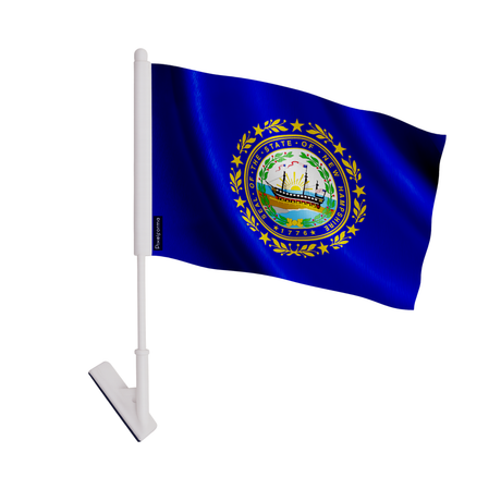 Drapeau adhésif new hampshire en polyester - pixelforma