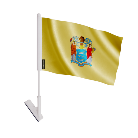 Drapeau adhésif new jersey en polyester - pixelforma