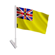 Drapeau adhésif niue polyester souple facile à coller