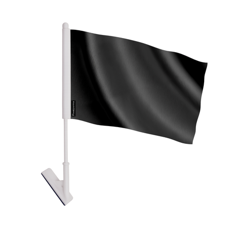 Drapeau adhésif noir en polyester - pixelforma