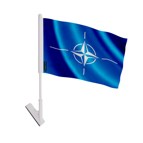 Drapeau adhésif otan en polyester - pixelforma