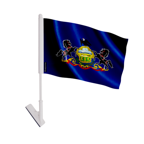 Drapeau adhésif pennsylvanie en polyester - pixelforma