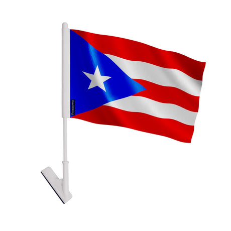 Drapeau adhésif porto rico polyester facile à coller