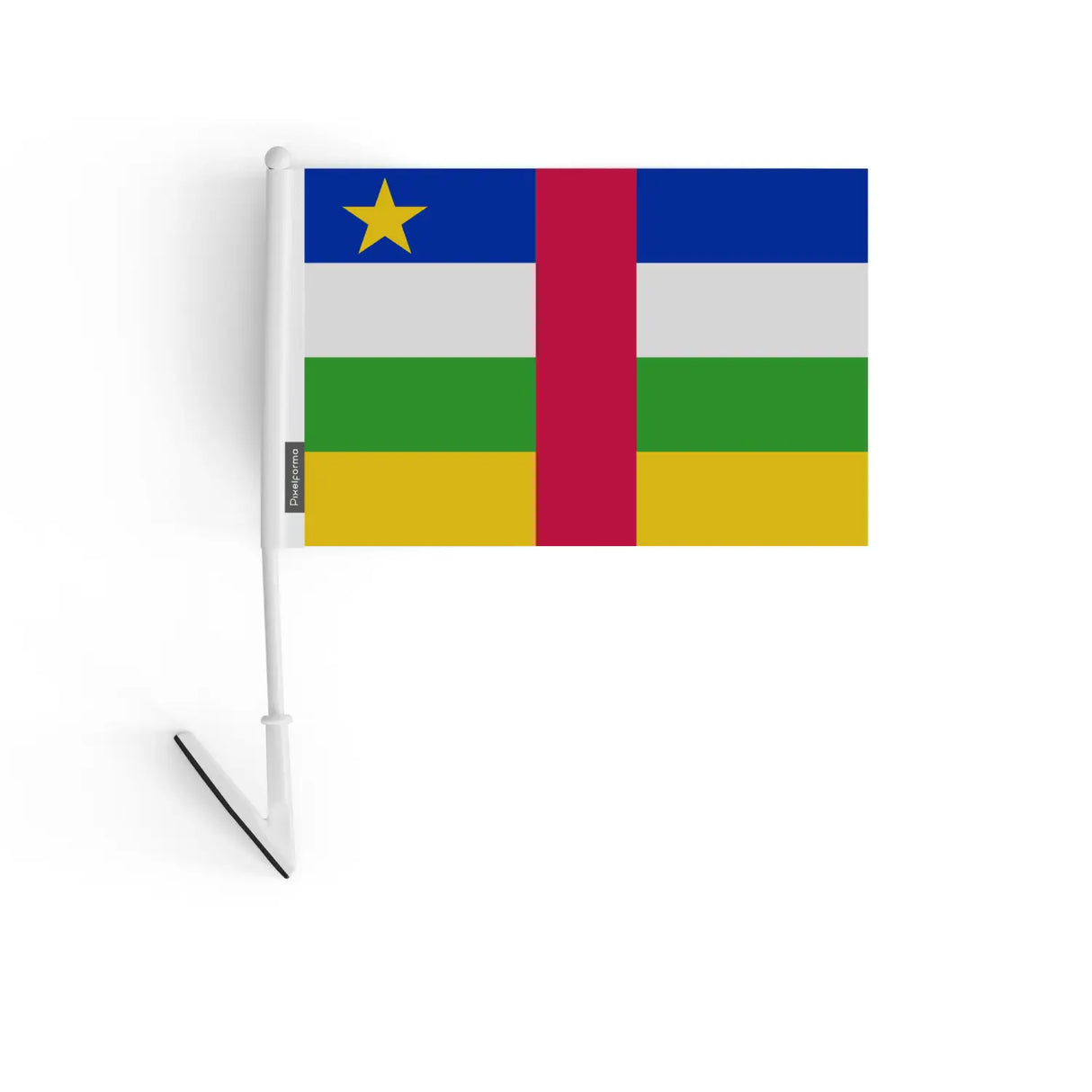 Drapeau adhésif république centrafricaine en polyester - pixelforma