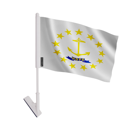 Drapeau adhésif rhode island en polyester - pixelforma