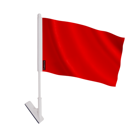 Drapeau adhésif rouge en polyester - pixelforma