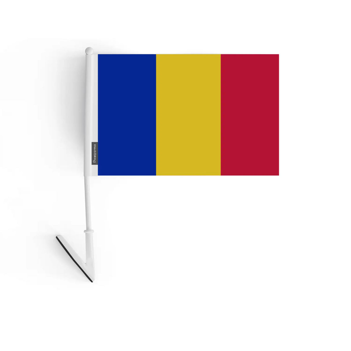 Drapeau adhésif roumanie en polyester - pixelforma