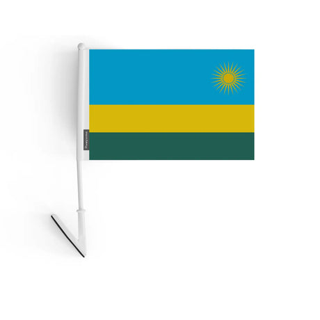 Drapeau adhésif rwanda en polyester - pixelforma
