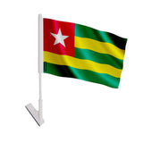 Drapeau adhésif togo polyester souple facile à coller