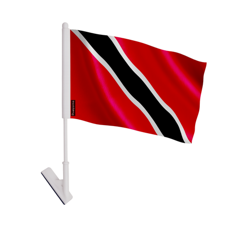 Drapeau adhésif trinité-et-tobago en polyester - pixelforma