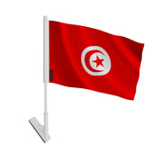 Drapeau adhésif tunisie en polyester souple facile à poser