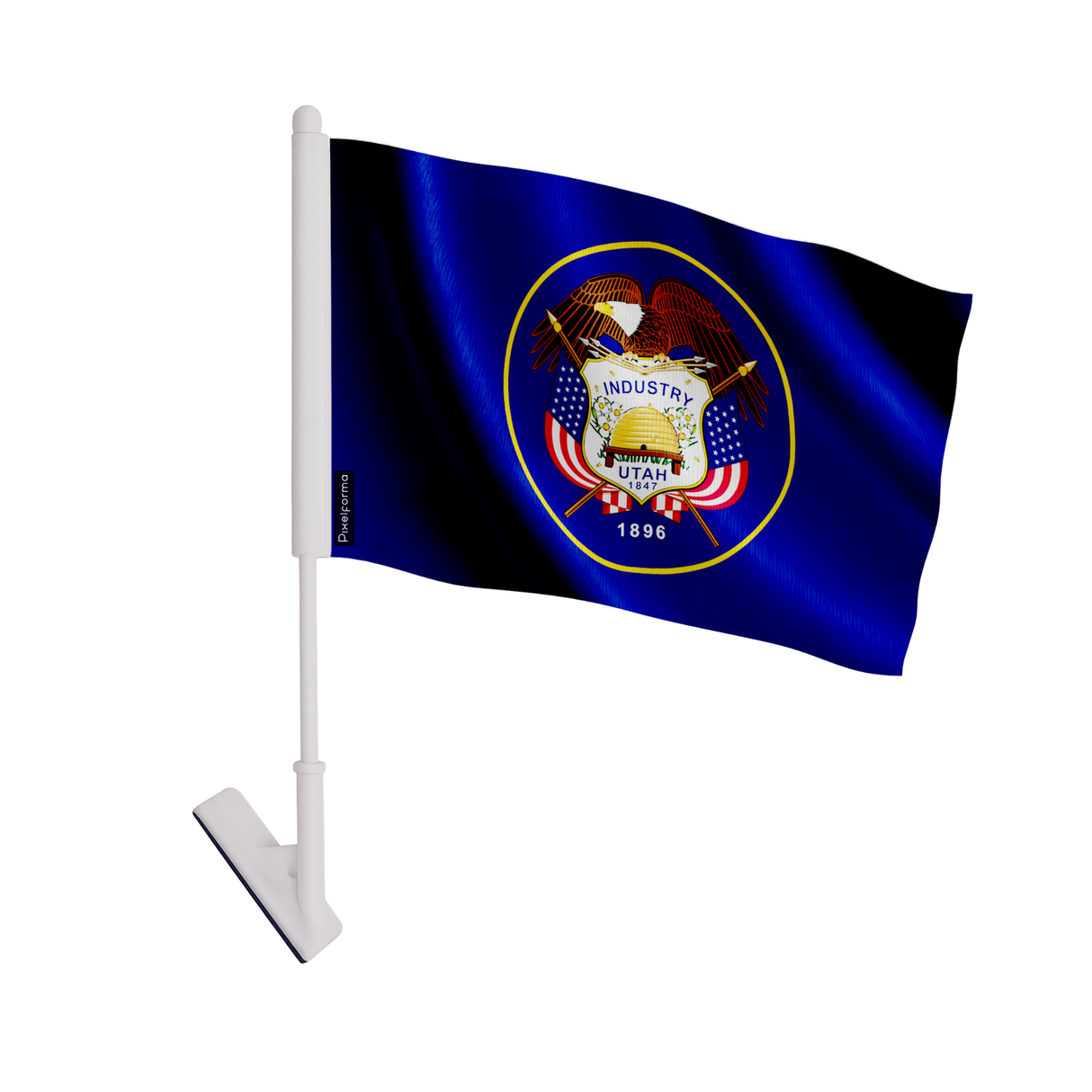 Drapeau adhésif utah en polyester - pixelforma