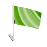 Drapeau adhésif vert polyester souple pour vitrage